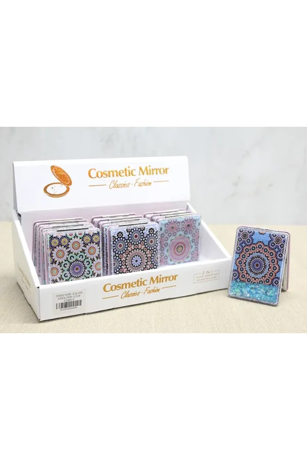 Mandala Desenli Hareketli Sulu El Aynası Alk4585 Mandala Desenli Hareketli Sulu El Aynası Alk4585