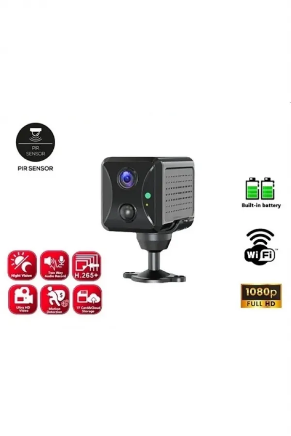 Mini Ip Kamera Sensörlü Algılamalı Sesli Konuşmalı 1080p Hd Wifi Kamera Mini Ip Kamera Sensörlü Algılamalı Sesli Konuşmalı 1080p Hd Wifi Kamera