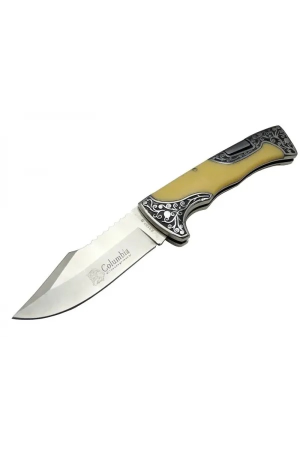 A3157c Av / Kamp Çakı 23 Cm - Sedef İşlemeli Saplı A3157c Av / Kamp Çakı 23 Cm - Sedef İşlemeli Saplı