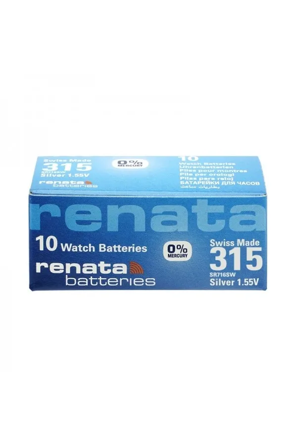 Renata 315 Sr716sw 1.55v Alkalin Saat Pili 10 Adet