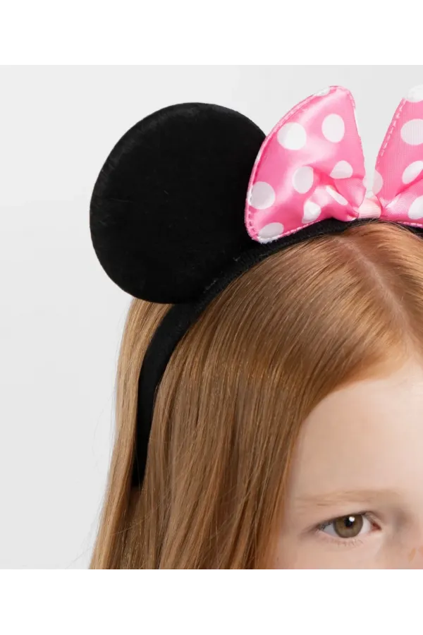 Pembe Fiyonklu Minnie Mouse Tacı Mini Kulak Pembe Fiyonklu Minnie Mouse Tacı Mini Kulak