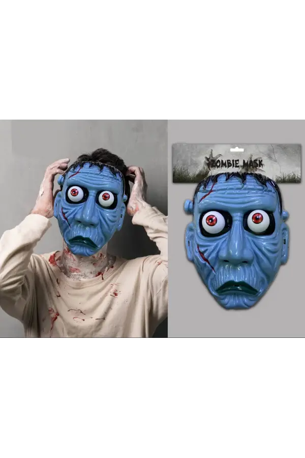 Frankenstein Temalı Sallanan Oynar Gözlü Maske Frankenstein Temalı Sallanan Oynar Gözlü Maske
