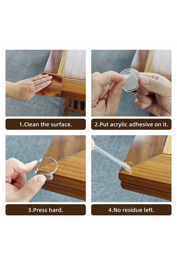 Silikon Şeffaf Masa Kenar , Köşe Koruması Silikon Şeffaf Masa Kenar , Köşe Koruması