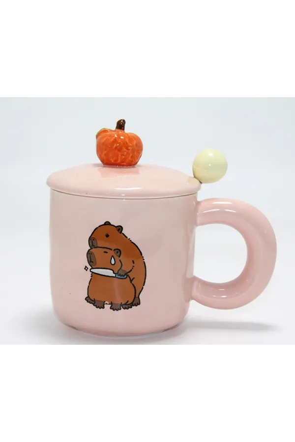 3d Capybara Desenli Porselen Kupa Bardak Alk4504