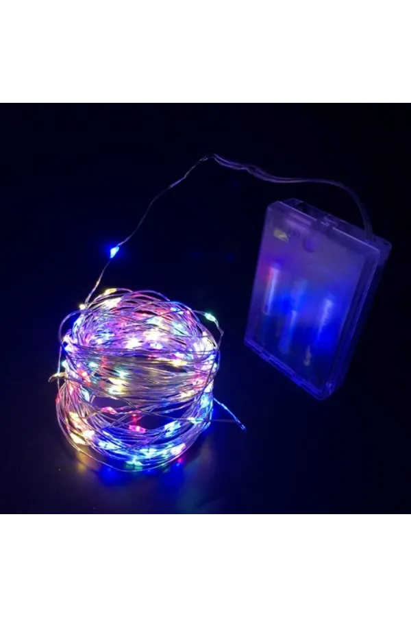 Gd966 Şerit Pilli Aydınlatma 3 Metre 30 Adet Rgb Peri Led Gd966 Şerit Pilli Aydınlatma 3 Metre 30 Adet Rgb Peri Led