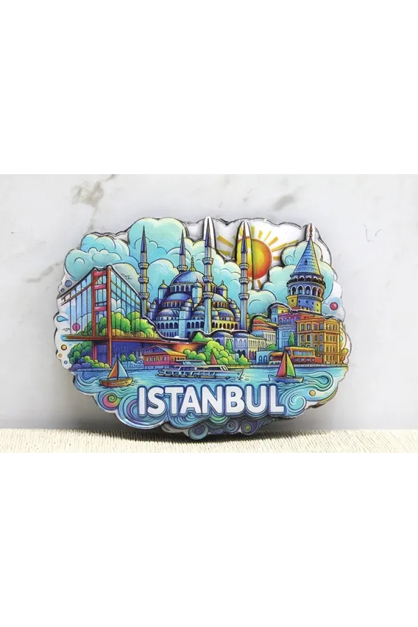 Ahşap İstanbul Temalı Magnet Alk4361 Ahşap İstanbul Temalı Magnet Alk4361