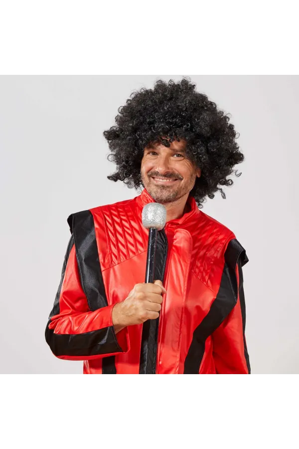 Siyah Renk Kıvırcık Afro Bonus Peruk Siyah Renk Kıvırcık Afro Bonus Peruk