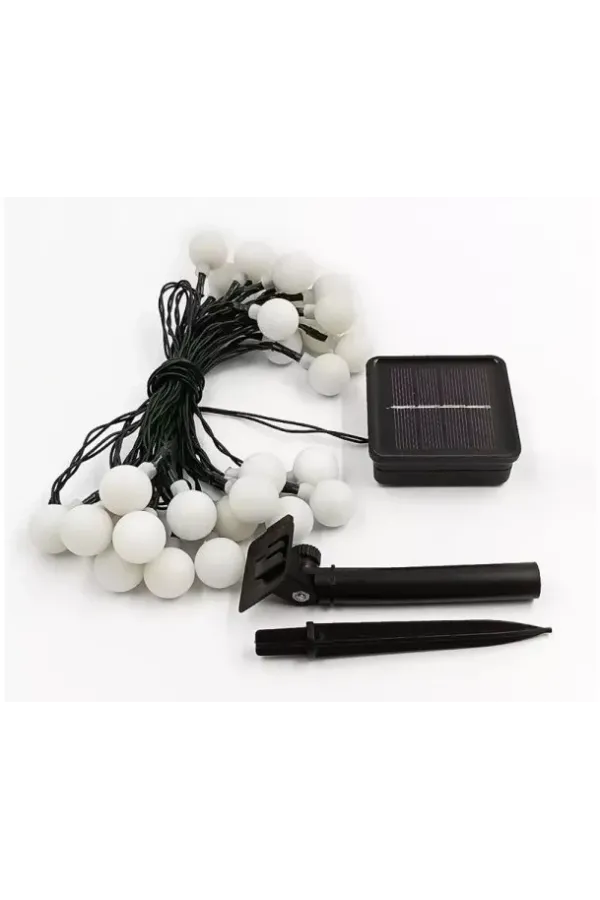 Solar 5m 28 Led Top Gün Işığı Siyah Kablolu