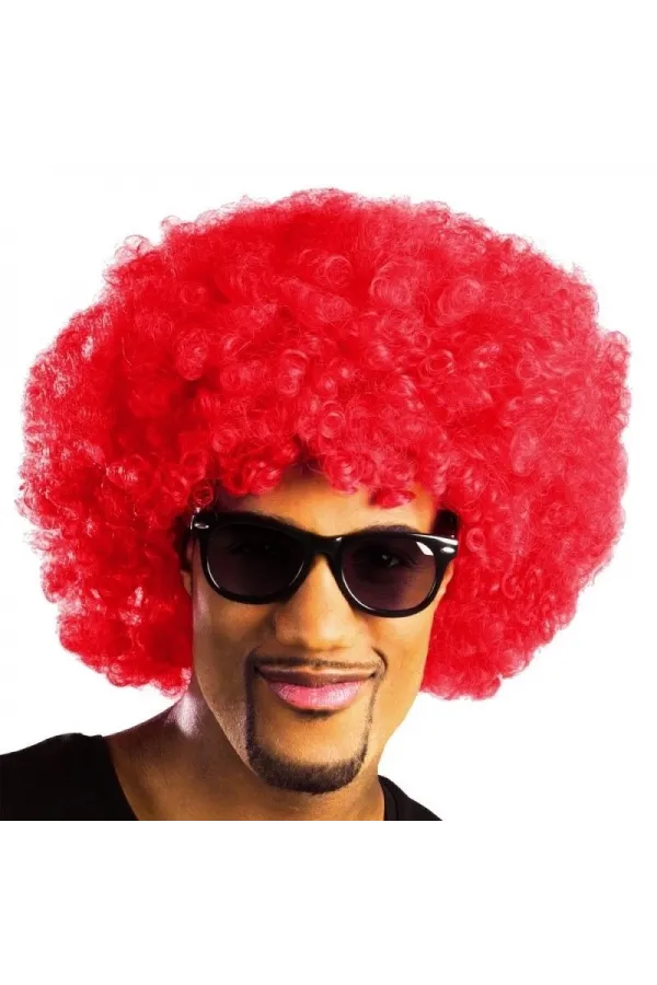 Kırmızı Renk Kıvırcık Afro Bonus Peruk Kırmızı Renk Kıvırcık Afro Bonus Peruk