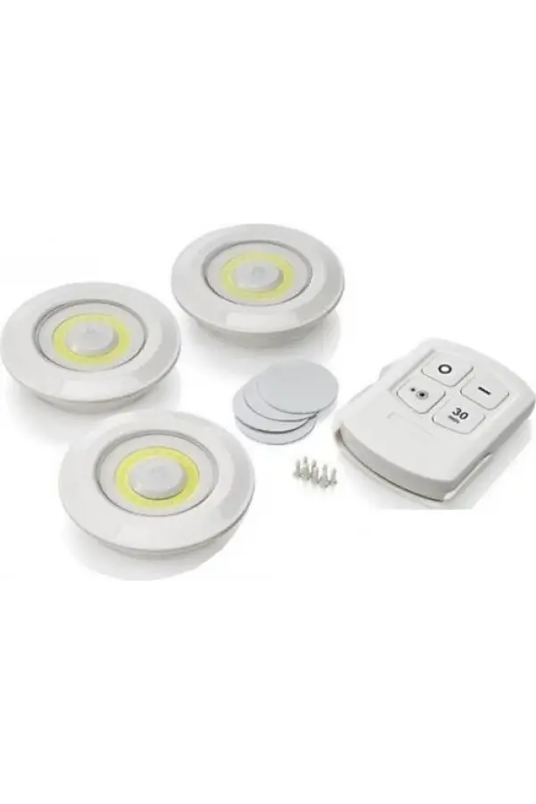 Kablosuz Uzaktan Kumandalı 3lü Led Lamba Seti Kablosuz Uzaktan Kumandalı 3lü Led Lamba Seti