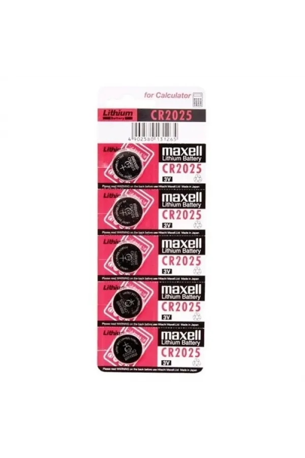 Maxell Cr2025 3v Lityum Düğme Pil 5'li Paket Maxell Cr2025 3v Lityum Düğme Pil 5'li Paket