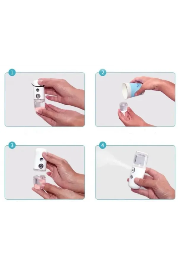 Şarjlı Mini Yüz Nemlendirici Dezenfektan Cihazı Mist Sprayer Şarjlı Mini Yüz Nemlendirici Dezenfektan Cihazı Mist Sprayer