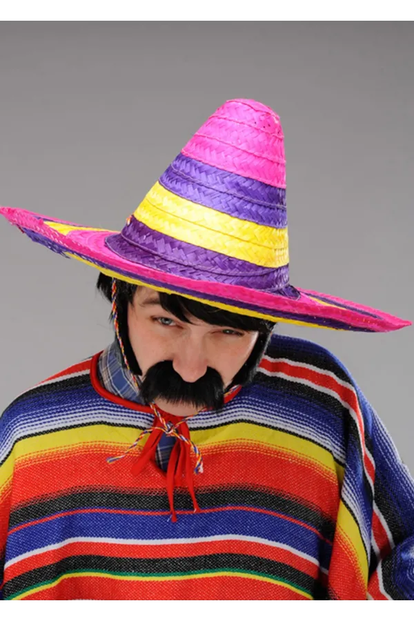 Sombrero Meksika Şapkası Renkli Örme Hasır Yetişkin Boy Sombrero Meksika Şapkası Renkli Örme Hasır Yetişkin Boy