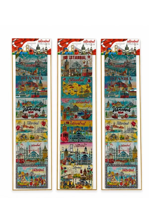İstanbul Temalı Silikon Buzdolapı Süsü Magnet 6'lı Set Alk5809