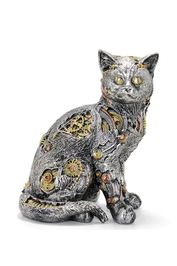 Steampunk Polyester Kedi Figürü Alk2454 Steampunk Polyester Kedi Figürü Alk2454