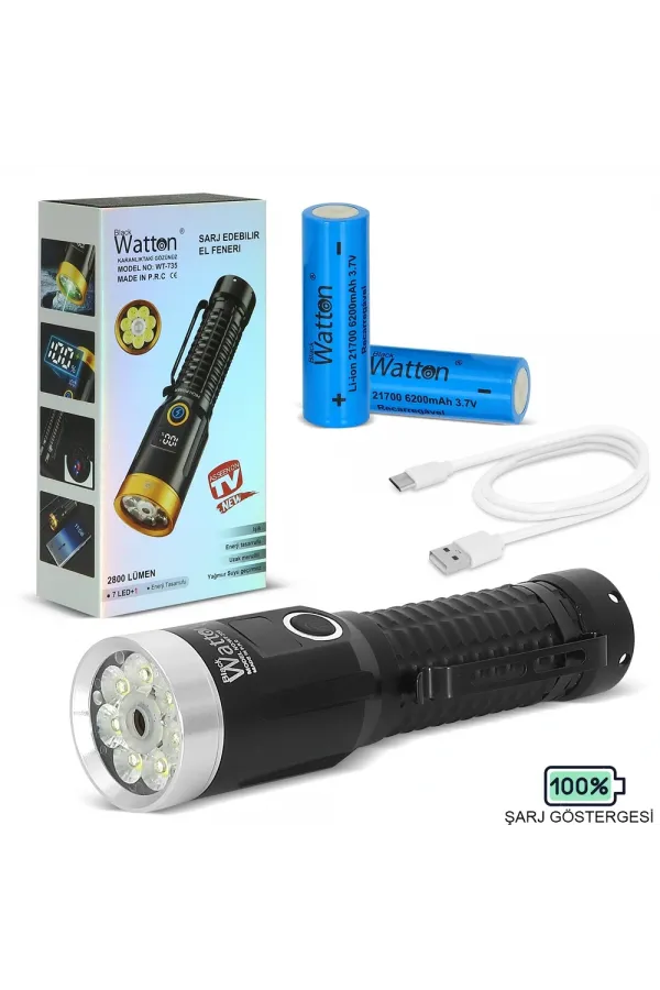 2800 Lümen Özel Seri Yeşil Lazer Özellikli Mıknatıslı Wt-735 2800 Lümen Özel Seri Yeşil Lazer Özellikli Mıknatıslı Wt-735