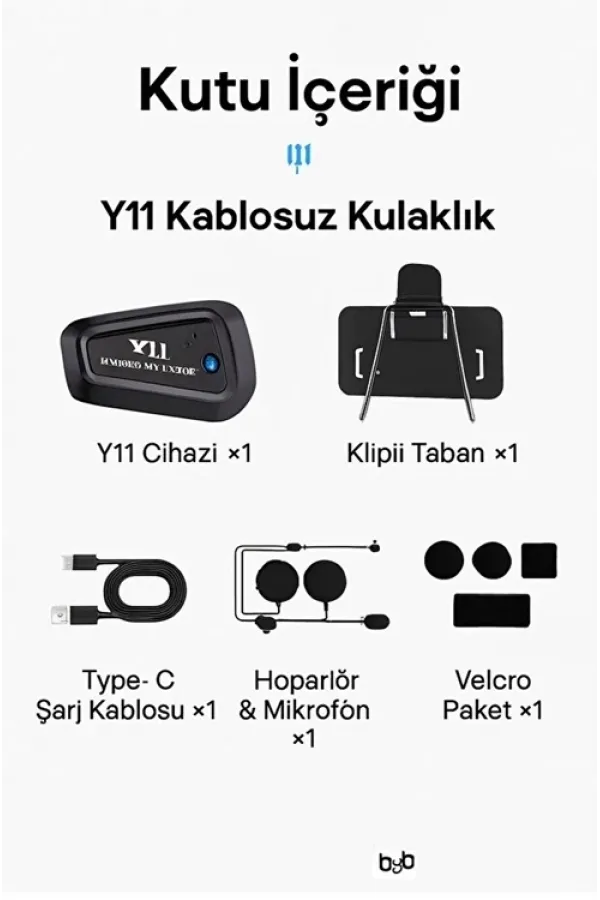 Y11 Bluetooth Kulaklık Mikrofonlu Motosiklet Kulaklığı İntercom Bt 5.3 Y11 Bluetooth Kulaklık Mikrofonlu Motosiklet Kulaklığı İntercom Bt 5.3