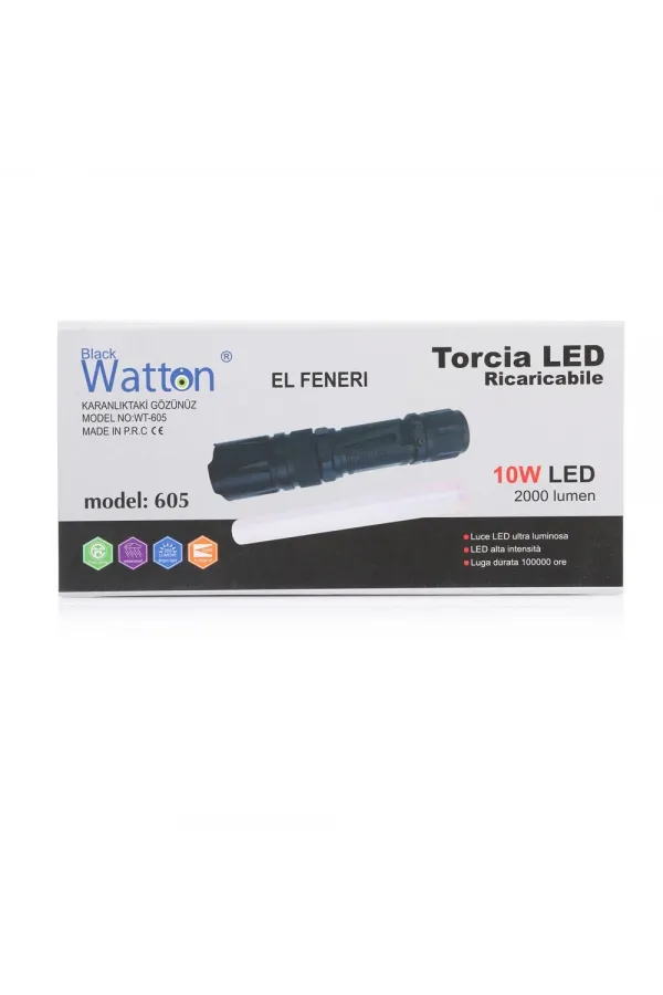 10w 2000 Lümen 4 Renk Güçlü El Feneri Wt-605 10w 2000 Lümen 4 Renk Güçlü El Feneri Wt-605