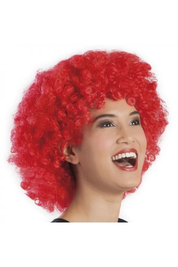 Kırmızı Renk Kıvırcık Afro Bonus Peruk Kırmızı Renk Kıvırcık Afro Bonus Peruk