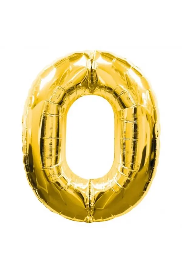 0 Rakamlı Folyo Balon Gold Renk 40 İnç 0 Rakamlı Folyo Balon Gold Renk 40 İnç