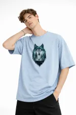 Wolf - Oversize Erkek Tişört Bebek Mavisi Wolf - Oversize Erkek Tişört Bebek Mavisi