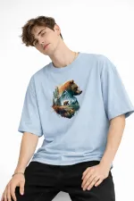 Bear2 - Oversize Tişört Bebek Mavisi Bear2 - Oversize Tişört Bebek Mavisi