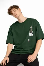 Panda - Baskılı Oversize Tişört HAKI Panda - Baskılı Oversize Tişört HAKI