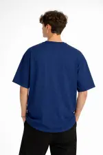 Boston - Baskılı Oversize Tişört LACIVERT Boston - Baskılı Oversize Tişört LACIVERT