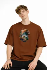 Bear2 - Oversize Tişört KAHVE Bear2 - Oversize Tişört KAHVE