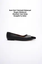 Margaret Kadın Siyah Rugan Babet Ayakkabı Margaret Kadın Siyah Rugan Babet Ayakkabı