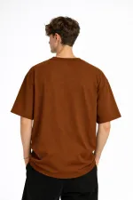 Wolf - Oversize Erkek Tişört KAHVE Wolf - Oversize Erkek Tişört KAHVE