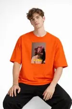 Blurry - Oversize Erkek Tişört TURUNCU Blurry - Oversize Erkek Tişört TURUNCU