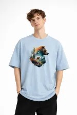 Bear2 - Oversize Tişört Bebek Mavisi Bear2 - Oversize Tişört Bebek Mavisi