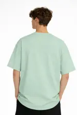 Boston - Baskılı Oversize Tişört SU YESILI Boston - Baskılı Oversize Tişört SU YESILI