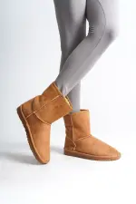 SELINA Bağcıksız Düz Taban İçi Kürklü Süet Kadın Bot STT - Taba SELINA Bağcıksız Düz Taban İçi Kürklü Süet Kadın Bot STT - Taba