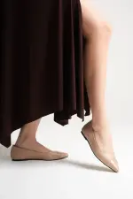 Margaret Kadın Nude Rugan Babet Ayakkabı Margaret Kadın Nude Rugan Babet Ayakkabı