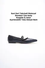 Isolde Kadın Lacivert Kroko Babet Ayakkabı Isolde Kadın Lacivert Kroko Babet Ayakkabı