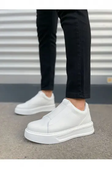 JY007 Alba Bağcıksız Cilt Erkek Günlük Sneaker Ayakkabı CBT Beyaz JY007 Alba Bağcıksız Cilt Erkek Günlük Sneaker Ayakkabı CBT Beyaz