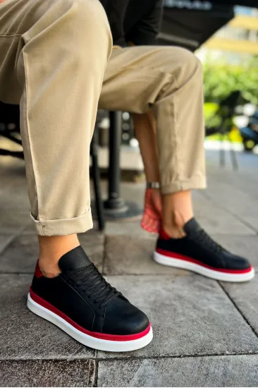 MN979 - Santoni GBT Spor Erkek Ayakkabı SIYAH/KIRMIZI MN979 - Santoni GBT Spor Erkek Ayakkabı SIYAH/KIRMIZI