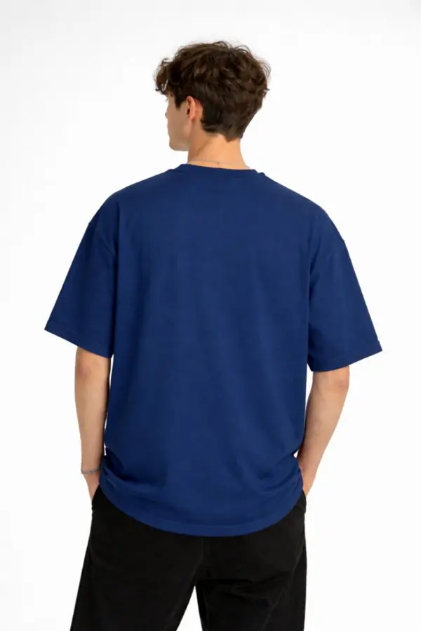 Panda - Baskılı Oversize Tişört LACIVERT Panda - Baskılı Oversize Tişört LACIVERT