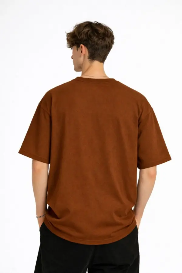 MN - Bear Baskılı Oversize Tişört KAHVE MN - Bear Baskılı Oversize Tişört KAHVE