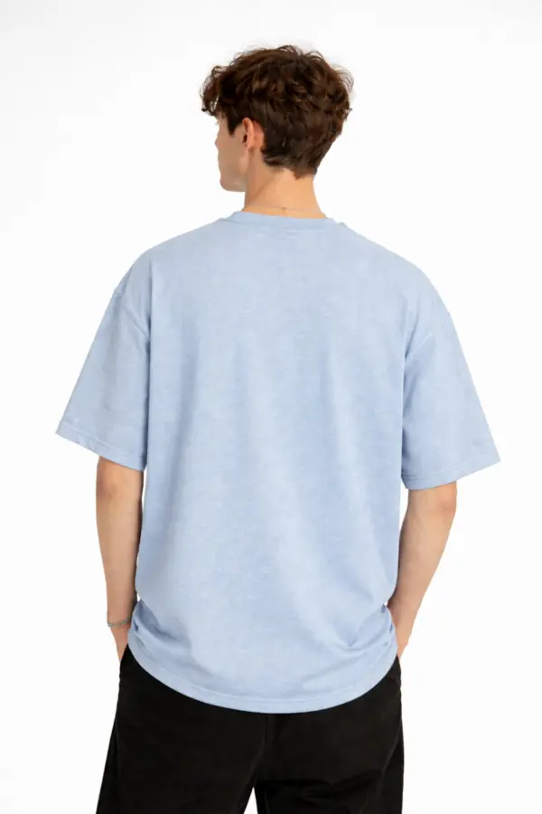Boston - Baskılı Oversize Tişört AÇIK MAVİ Boston - Baskılı Oversize Tişört AÇIK MAVİ