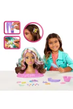JFG82 Barbie Saç Tasarımı Büstü - Kahverengi Saçlı JFG82 Barbie Saç Tasarımı Büstü - Kahverengi Saçlı