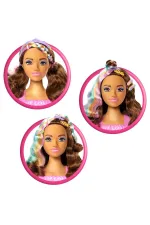 JFG82 Barbie Saç Tasarımı Büstü - Kahverengi Saçlı JFG82 Barbie Saç Tasarımı Büstü - Kahverengi Saçlı