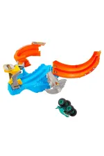 JFR08 Hot Wheels Monster Trucks Dönen Corkscrew Shark Çarpışması JFR08 Hot Wheels Monster Trucks Dönen Corkscrew Shark Çarpışması
