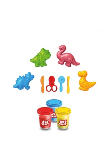 03995 Art Craft 3D Dinozorlar Hamur Set 168 Gr -Fentoys 03995 Art Craft 3D Dinozorlar Hamur Set 168 Gr -Fentoys