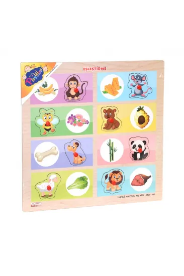 ONY-360-361 Onyıl, Ahşap Tutmalı Eşleştirme - Hangi Hayvan Ne Yer