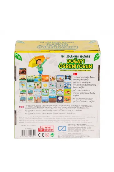 CAEGT-5053 Doğayı Öğreniyorum Eğitici Oyun Kartları -Ca Games CAEGT-5053 Doğayı Öğreniyorum Eğitici Oyun Kartları -Ca Games
