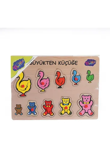 131-132 ONY Ahşap Tutmalı Puzzle Büyükten Küçüğe -Onyıl