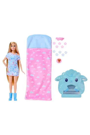 JMR88 Barbie Sleepover Reveal - Mavi Pijamalı JMR88 Barbie Sleepover Reveal - Mavi Pijamalı